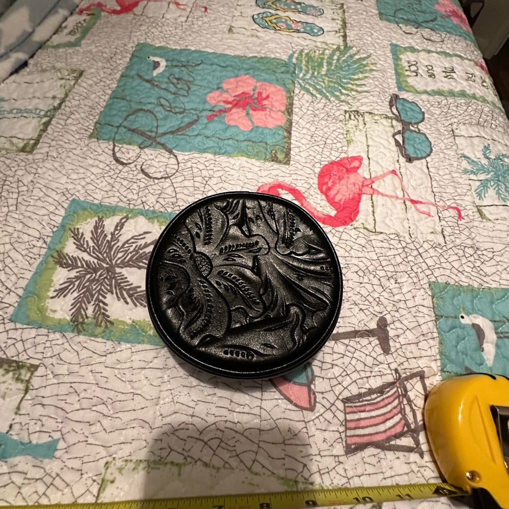 Patricia Nash Black Embossed Leather Accessory for Jewelry